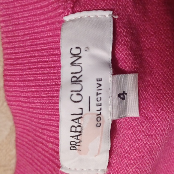 Prabal Gurung Collective "Peony' Pom Pom Cotton/Wool Blend Sweater- Sz. 4 - Picture 7 of 8